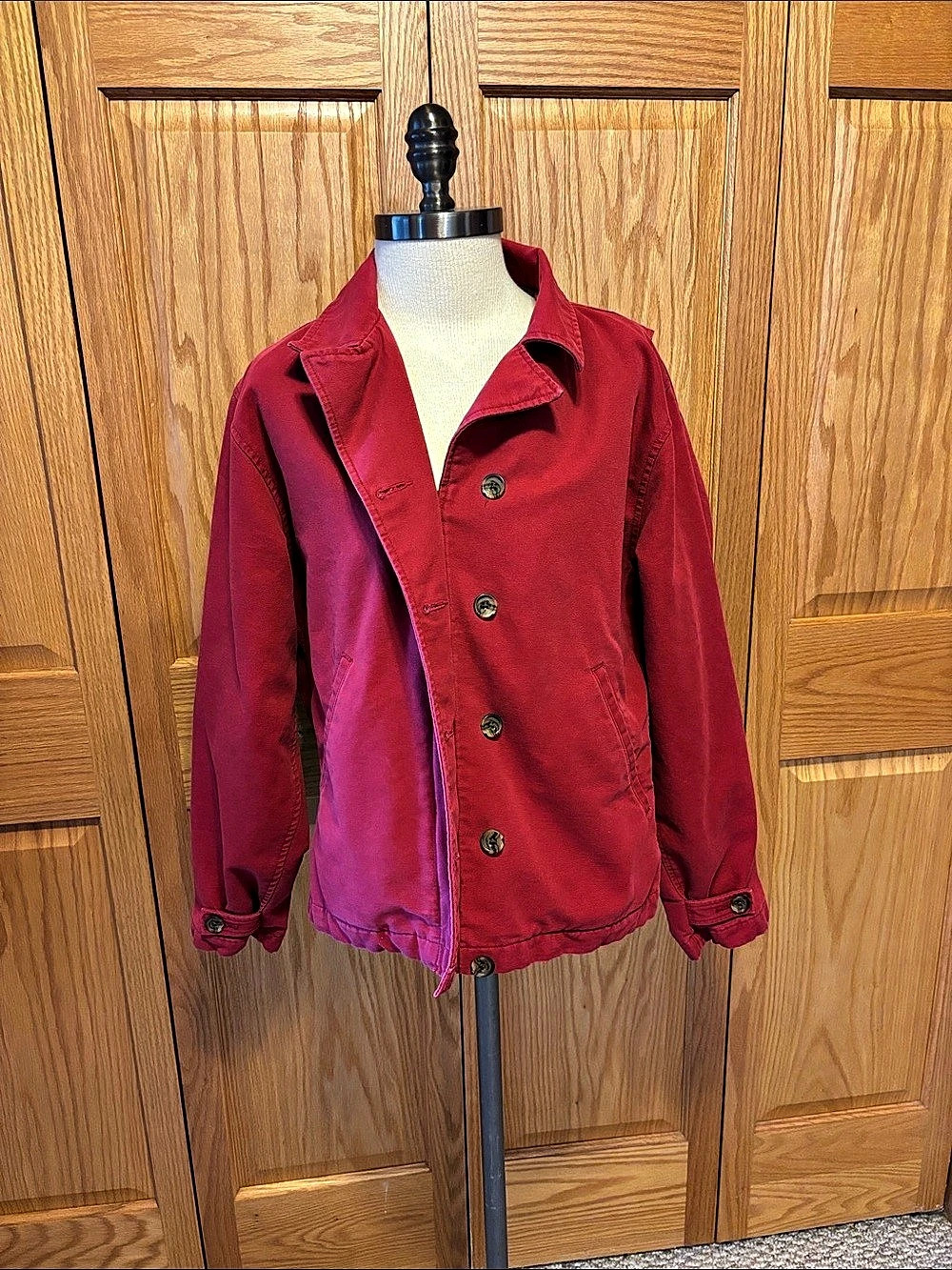 Eddie Bauer Women's Red Utility Jacket Size Medium Like New